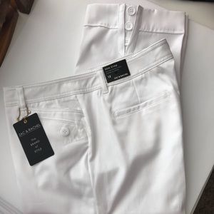 Zac and Rachel White slim crop capri